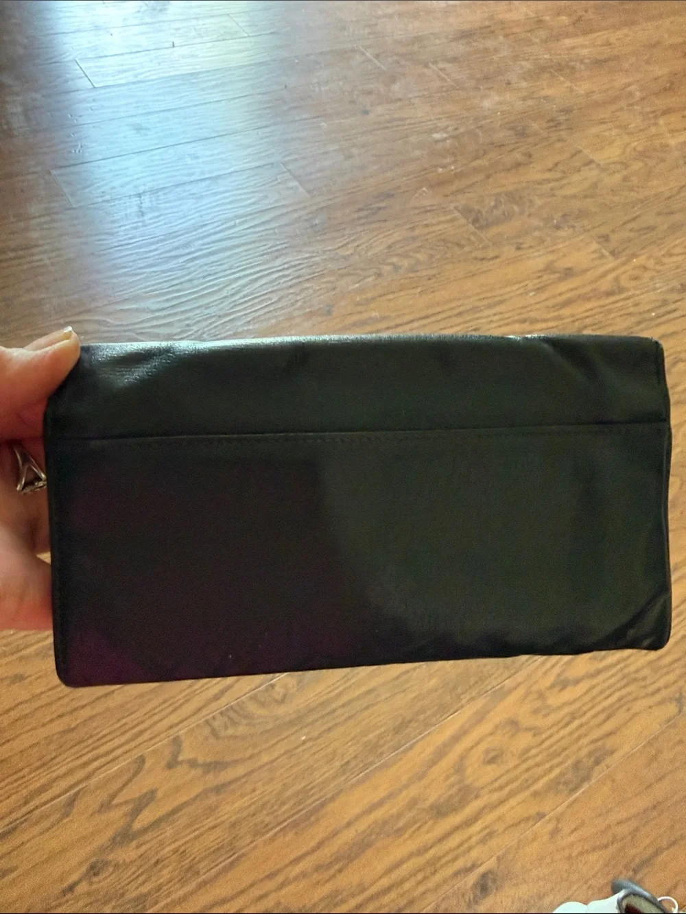 Vintage Gucci Black Leather Continental Wallet with Silver Interlocking G Accent - Picture 3 of 3